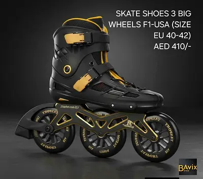 Skate shoes 3 big wheels F1-USA (size EU 40-42)