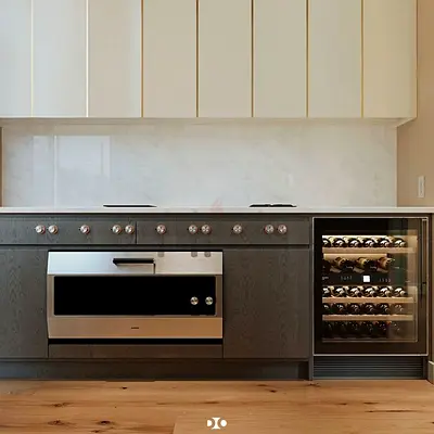 Gaggenau latest model series electric oven and wine cooler refrigerator built-in integrated model