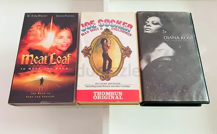 3 Vintage Music VHS Tapes