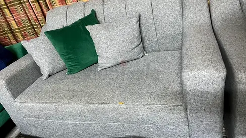 Cozy Gray Sofa with Cushions
