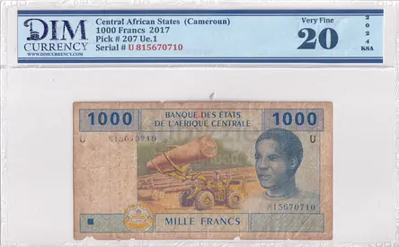 Cameroun Banknote 1000 francs 2017 DIM 70 AED