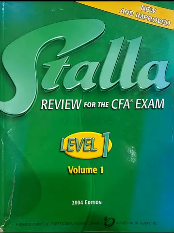 Stalla Review for the CFA Exam - Level 1 Volume 1