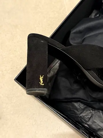 Saint Laurent Black Velvet Loulou Heels