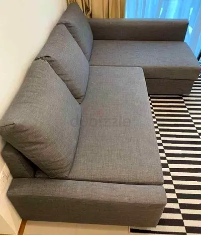 Ikea L Shape Sofa cum bed with big storage in L