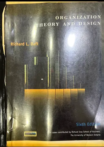 Organization Theory and Design