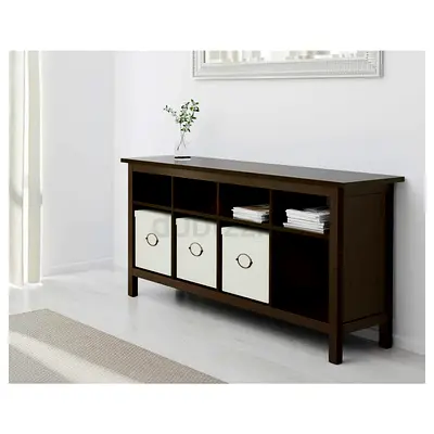 IKEA HEMNES Black Shelf Unit - solid wood - console table