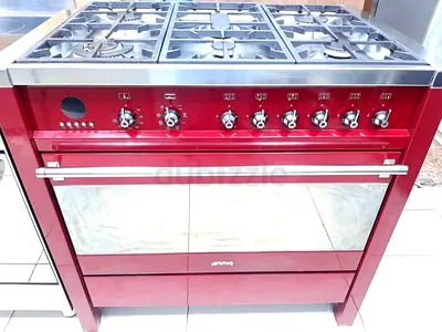 SMEG COMBINATION 6 BURNER TOP GASS OVEN ELECTRIC WITH FAN STOVE 90X60 COOKING RANGE