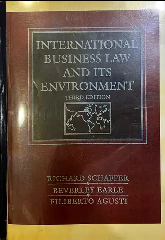 International Business Law and Its Environment (Third Edition)