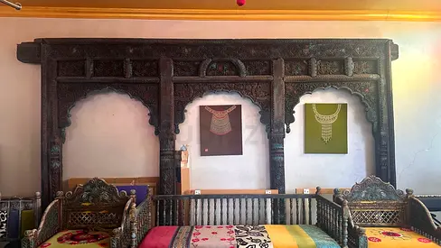 Large carved wall arch