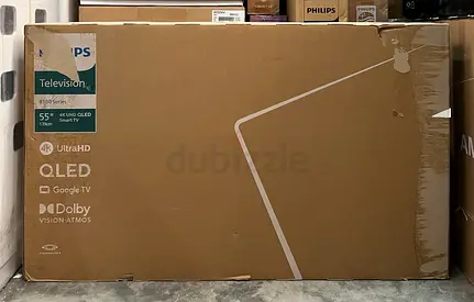 New Philips TV 55-Inch TV UHD 4K Google Smart TV 55PQT8169/56 with Box