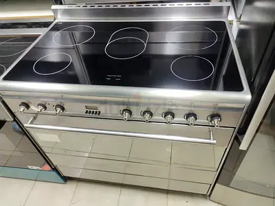 SMEG ITALIAN BRAD FULL ELECTRIC CERAMIC 5 hobs cooking range oven dual fan stove 90X60