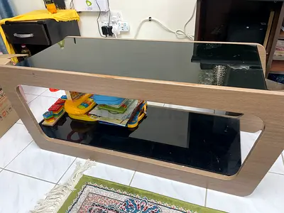 Modern Coffee Table with Glass Top in perfect condition