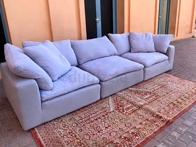 Cloud feather filled Marina Home Luscious original Sofa with footstool