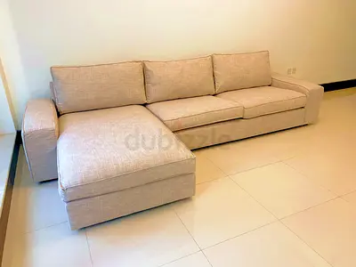 Great Condition Ikeà Kivik L SHAPE Sofa Beige