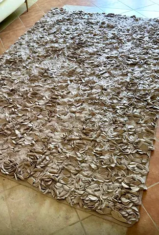 Beautiful Textured gray hand made Area Rug