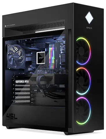 HP OMEN 45L AI Gaming Desktop - Ryzen 9 7900X RTX 3090 24GB Graphics Card
