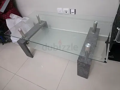 Sleek Glass Coffee Table with Modern Base