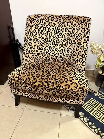 Stylish Leopard Print Armchair