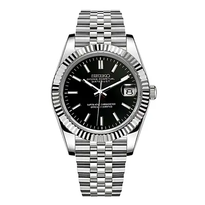Seiko MOD Date just Black Dial
