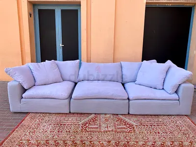 Feather 🪶 filled Modular Marina Home Luscious Sofa with footstool