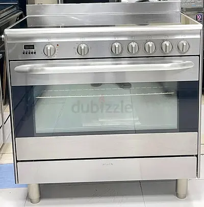 SMEG LATEST MODEL electric ceramic 5 hobs cooking range oven dual fan stove 90x60 made in Italy