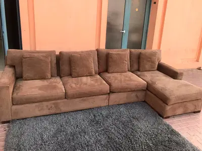 4__ Seater CrateBarrel Axis feather 🪶 filled L Shape Sofa