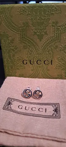 Authentic Gucci Silver Earrings