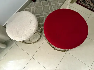 Stylish Round Poufs - Perfect for Any Space