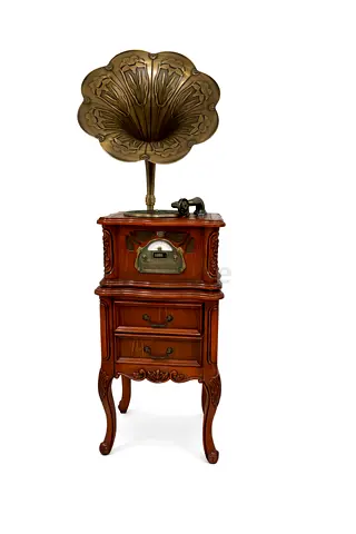 Vintage Gramophone with Intricate Detail