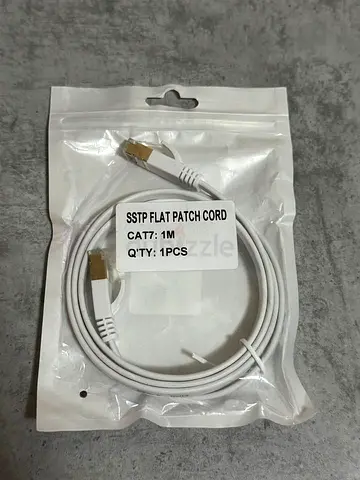Ethernet Cable White 1M High Speed 10 Gigabit 600Mhz