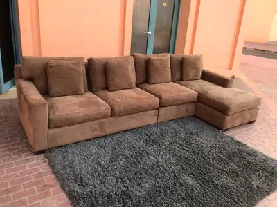 Premium Quality CrateBarrel Axis feather filled L Shape Sofa