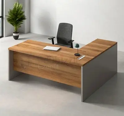 Modern L-Shaped Office Desk with Practical Design