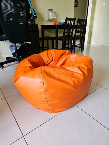 Cozy Orange Bean Bag for Relaxation