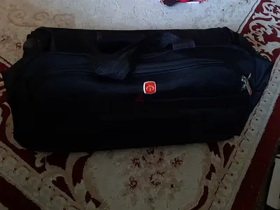 Durable Black Sports Duffel Bag