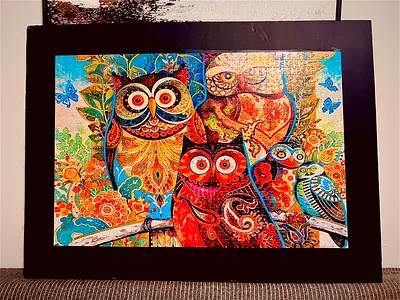 Puzzle frame wall art