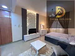 Fully furnished lavish studio ready to move hot location easy access to dubai for more details and i