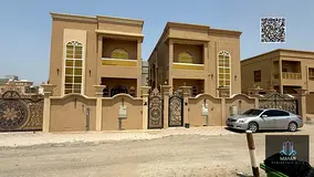 Elegant villa for sale in Al Rawda 1 – Ajman, featuring an exceptional location directly facing a 