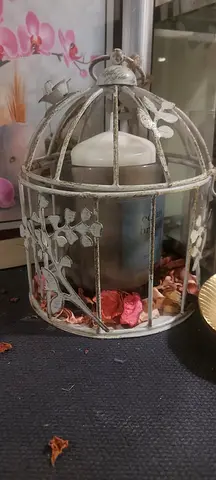 Charming Decorative Birdcage with Candle Holder