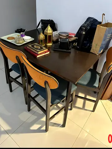 Classic Wooden Dining Table Set with Chairs