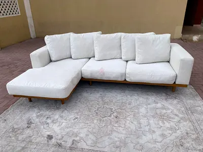 Perfect Like new West Elm New Port L Shape Sofa Beige