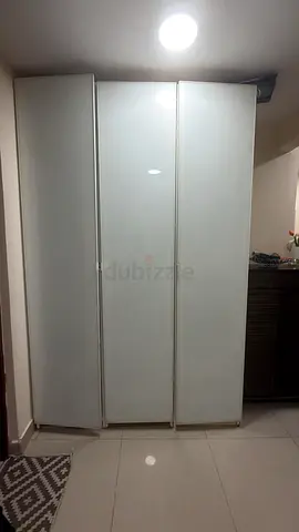 Sleek and Modern Wardrobe for Sale 3 Door white color