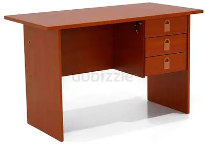 Work table with 3 storage drawers