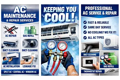 Professional AC Repair  Home Maintenance Services, Check-In  Check-Out for Apartments and Villa