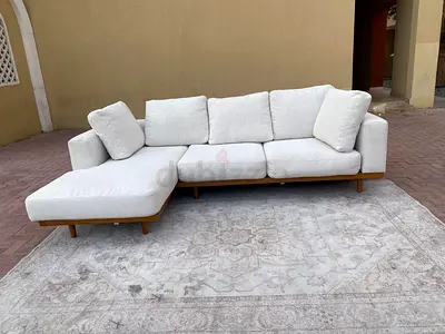 Stylish Modren West Elm New Port L Shape Sofa Beige