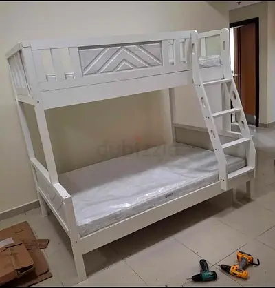 Sturdy White Bunk Bed for Sale