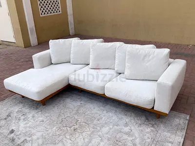 Stylish Modren West Elm New Port Sofa Beige