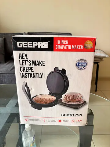 GEEPAS 10 Inch Chapathi Maker - Make Crepes Instantly