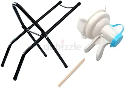 Foldable Bottle Stand and Water Dispenser Valve Faucet with Twist Cap and Wood Stick Tool