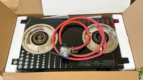 Compact and Efficient Double Gas Stove for Sale with Regulator