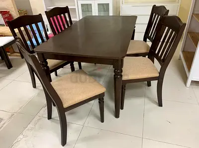 Sturdy Dining Set with Four Chairs